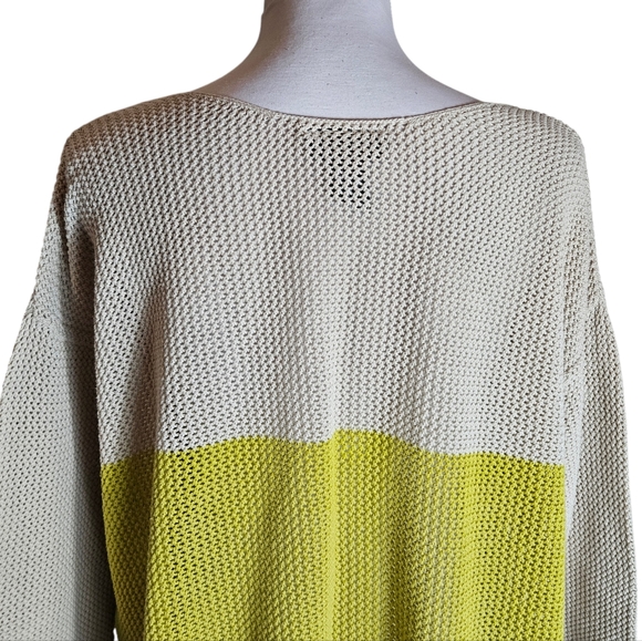 Lane Bryant Colorblock Striped Open Knit Sweater 100% Cotton Sweater Sz 18/20W - Picture 5 of 13